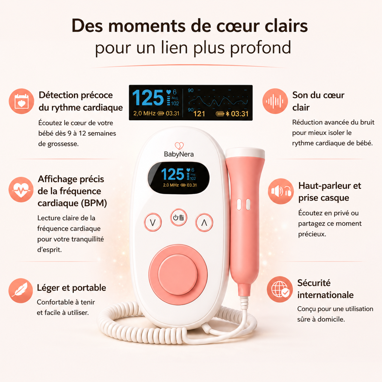 BabyPulse™ – Écoutez le cœur de votre bébé à la maison 💓